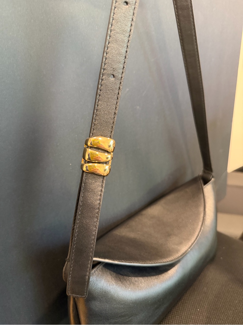 Madewell Date Night Party bag in black leather - Picture 4 of 5